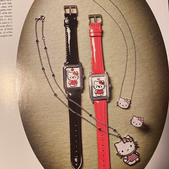 Kimora lee Simmons black diamond hello kitty watch the glam kitty collection - Picture 6 of 6